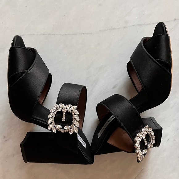 Tabitha Simmons Reyner Satin Mules - Picture 5 of 7